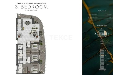 Пәтер Дубай, БАӘ-да 2 жатын бөлмелер, 124 м² № 680537 - фото 29
