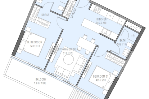 Apartament de vânzare în Al Reem Island, Abu Dhabi, EAU 2 dormitoare, 89 mp.  №693839 - poză 12