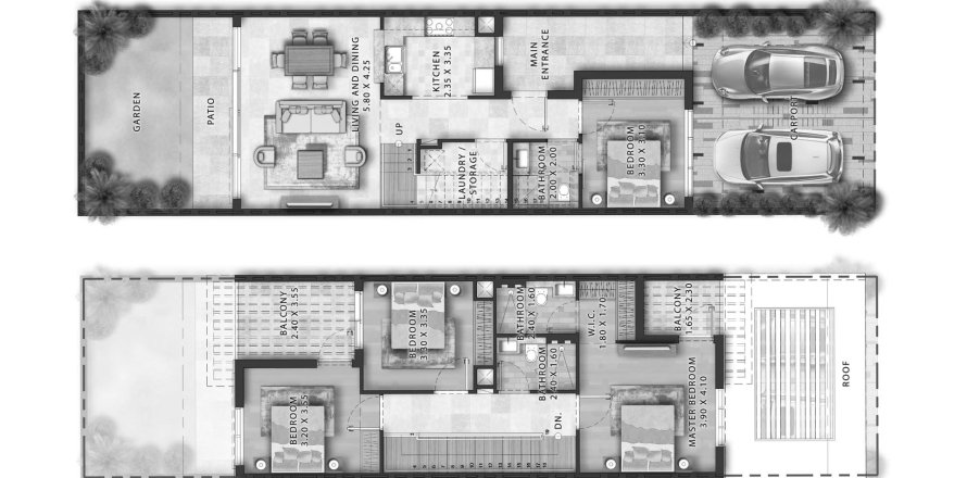 Stadthaus in Dubai Land, Dubai, VAE: 4 Schlafzimmer, 203 m2 Nr. 718245