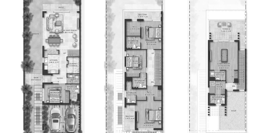 Villa «VILLA 5BR » alaprajz, 5 hálószoba a Damac Islands 2 - Antigua