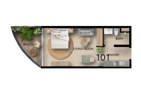 Apartment sa Arjan, Dubai, UAE 1 silid, 41 sq.m. № 732645 - larawan 7