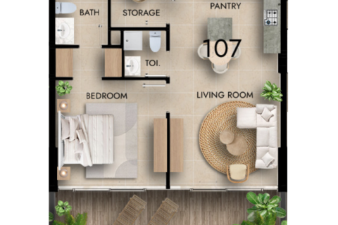 Apartment sa Arjan, Dubai, UAE 1 silid, 41 sq.m. № 732645 - larawan 9
