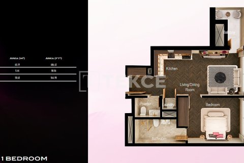 Lakás itt: Al Satwa, Dubai, EAE, 1 hálószoba, 51 m², azonosító: 720383 - fénykép 14