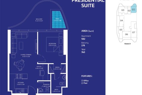 Byt v Maritime City, Dubai, SAE 1 pokoj, 40 m² Č.: 704603 - fotografie 8