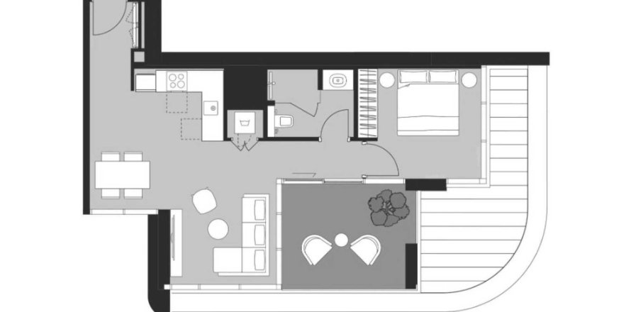 Apartmen di Artistry Residences 2 di Dubai Design District, UAE 1 bilik tidur, 69 meter persegi № 695418