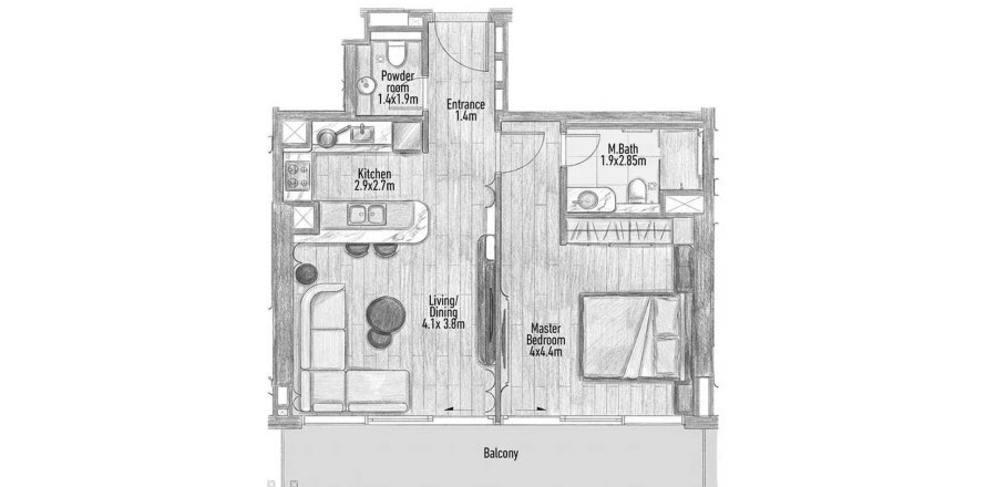 Appartement à Al Reem Island, Abu Dhabi, EAU: 1 chambre, 75.68 m2 № 739487