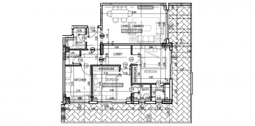 Floor plan «TYPE 03», 2 bedrooms, in Dugasta Warsan
