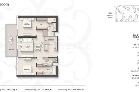 Leilighet til salgs i Dubai, Emiratene 2 soverom, 119 kvm Nr. 691863 - Foto 21