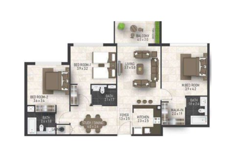 Apartment in Jumeirah Village Circle, Dubai, UAE 1 bedroom, 36 sq.m. № 732724 - photo 4
