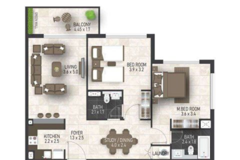 Apartment in Jumeirah Village Circle, Dubai, UAE 1 bedroom, 36 sq.m. № 732724 - photo 5