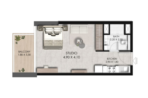 Купить квартиру в Dubai Sports City, Дубай, ОАЭ 1 комната, 40м2, № 732726 - фото 5