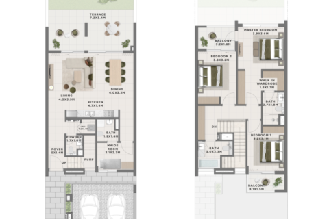 Řadový dům v The Valley, Dubai, SAE 3 ložnice, 209 m² Č.: 689779 - fotografie 5