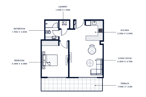 Купити квартиру в Al Furjan, Дубай, ОАЕ 1 кімната, 32м2, № 732687 - фото 6