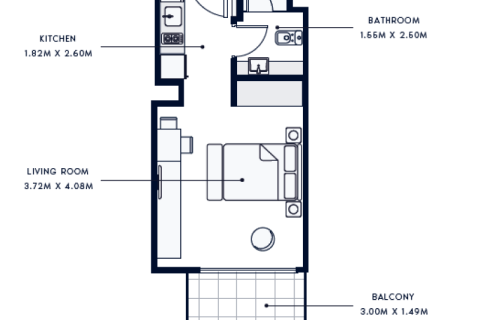 Купити квартиру в Al Furjan, Дубай, ОАЕ 1 кімната, 32м2, № 732687 - фото 5
