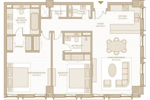 Lakás itt: Dubai, EAE, 1 hálószoba, 78 m², azonosító: 704492 - fénykép 14