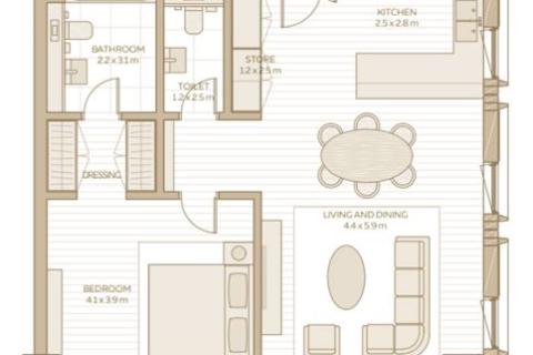 Lakás itt: Dubai, EAE, 1 hálószoba, 78 m², azonosító: 704492 - fénykép 13