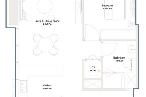 Leilighet til salgs i Jumeirah Islands, Dubai, Emiratene 1 soverom, 77 kvm Nr. 704493 - Foto 5