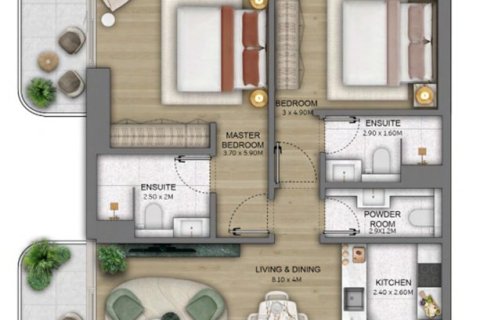Apartment til salg i Maritime City, Dubai, UAE 1 soveværelse, 78 kvm № 704477 - foto 19