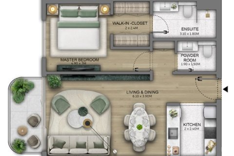 Apartment til salg i Maritime City, Dubai, UAE 1 soveværelse, 78 kvm № 704477 - foto 18