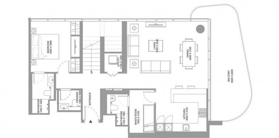 Apartmán v Pierside Marina Residences v Umm Al Quwain, SAE 3 spálne, 200.17 m2 č. 610881