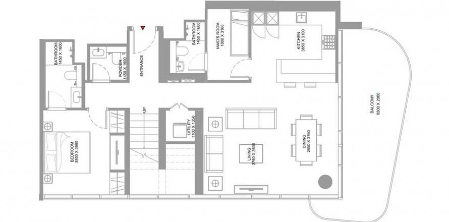 Appartement à Umm Al Quwain, EAU: 3 chambres, 200.27 m2 № 610882