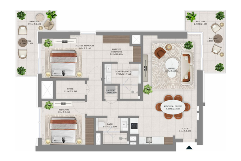 Apartamento para venda em Dubai Hills Estate, Dubai, EAU 1 quarto, 68 m2 № 690208 - foto 3
