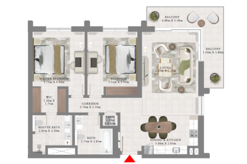 Apartment in Dubai Creek Harbour (The Lagoons), UAE 1 bedroom, 71 sq.m. № 690210 - photo 6