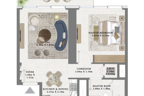 Apartment til salg i Dubai Creek Harbour (The Lagoons), Dubai, UAE 1 soveværelse, 70 kvm № 690209 - foto 4