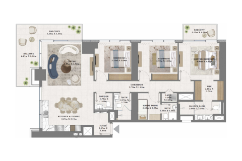 Apartment til salg i Dubai Creek Harbour (The Lagoons), Dubai, UAE 1 soveværelse, 70 kvm № 690209 - foto 6