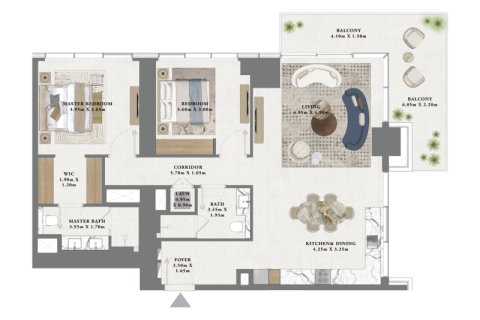 Apartment til salg i Dubai Creek Harbour (The Lagoons), Dubai, UAE 1 soveværelse, 70 kvm № 690209 - foto 5