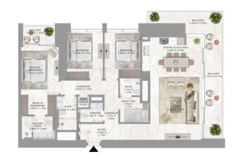 Apartment in Dubai Creek Harbour (The Lagoons), UAE 1 bedroom, 68 sq.m. № 690207 - photo 6