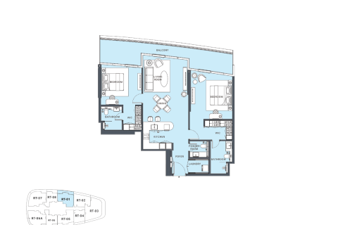 Byt v Al Marjan Island, Ras Al Khaimah, SAE 1 ložnice, 88 m² Č.: 704648 - fotografie 7