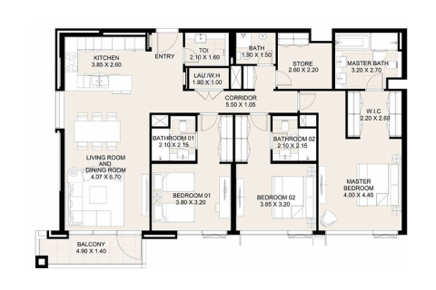 Müüa korter asukohaga Dubai, AÜE: 1 magamistoaga Nr 689718 - pilt 4
