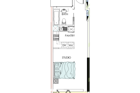 Apartament na sprzedaż w Jumeirah Village Circle, Dubai, ZEA 1 pokój, 42 mkw., nr 732705 - zdjęcie 5