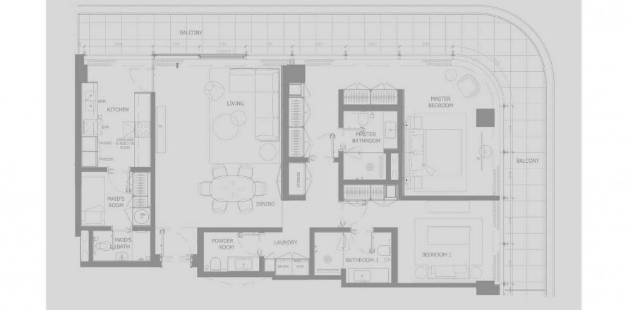 Korter asukohaga EDEN HOUSE THE PARK asukohaga Al Wasl, Dubai, AÜE: 2 magamistoaga, 181.56 m² Nr 548632