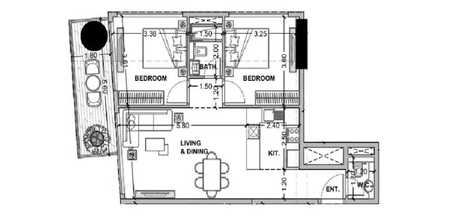 Apartamento em Dubai Land, Dubai, EAU 2 quartos, 79.19 m2 № 705157