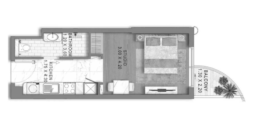 Appartamento a Golf City, Dubai, EAU 1 camera, 37.3 mq. № 691598