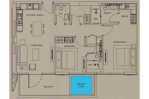 Apartment til salg i Al Furjan, Dubai, UAE 1 værelse, 37 kvm № 732520 - foto 8