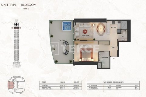 Wohnung zum Verkauf in Dubai, VAE 3 Schlafzimmer, 214 m2 Nr. 646102 - Foto 18