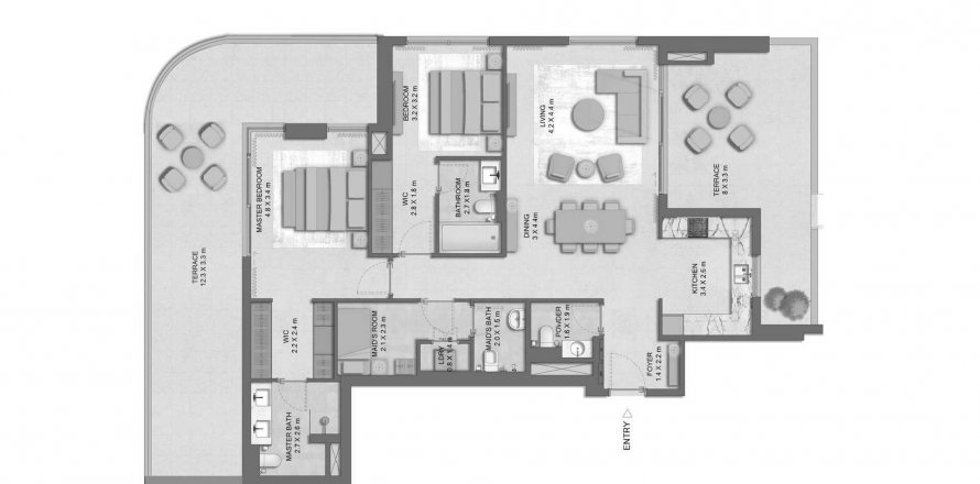 Apartemen di Distrikt di City of Arabia, Dubai, UEA 2 kamar tidur, 170.76 m2 nomor 617450