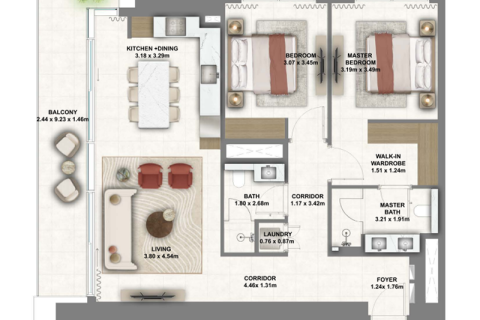 Apartment in Dubai Creek Harbour (The Lagoons), UAE 1 bedroom, 71 sq.m. № 689714 - photo 3