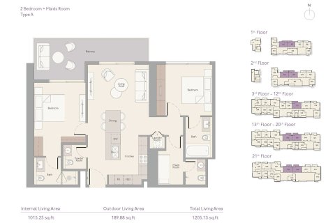 Apartment til salg i Mohammed Bin Rashid City, Dubai, UAE 4 soveværelser, 286 kvm № 704877 - foto 8