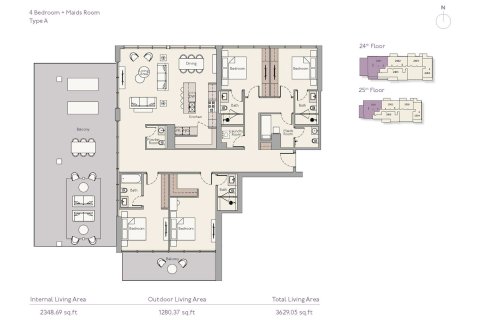 Apartment til salg i Mohammed Bin Rashid City, Dubai, UAE 4 soveværelser, 286 kvm № 704877 - foto 4