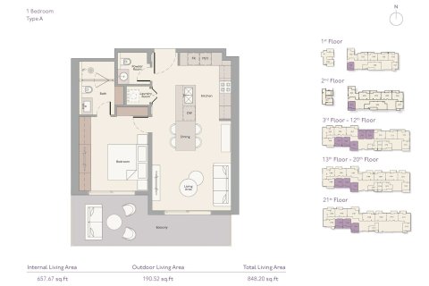 Apartment til salg i Mohammed Bin Rashid City, Dubai, UAE 4 soveværelser, 286 kvm № 704877 - foto 7