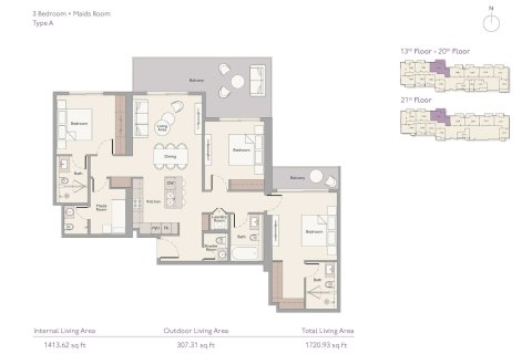 Apartment til salg i Mohammed Bin Rashid City, Dubai, UAE 4 soveværelser, 286 kvm № 704877 - foto 9