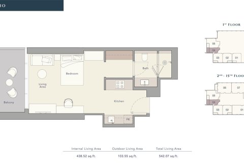 Пәтер THE QUAYSIDE RESIDENCES, Бизнес-Бэй, Дубай, БАӘ-да 1 бөлме, 50 м² № 704879 - фото 7