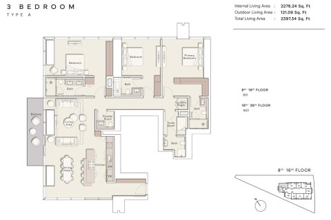 Appartement te koop in Business Bay, Dubai, VAE 1 kamer, 45 vr.m., nr 704881 - foto 8