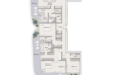 Penthouse lakás az OCEAN HOUSE lakóparkban itt: Palm Jumeirah, Dubai, EAE, 5 hálószoba, 1304 m², azonosító: 704878 - fénykép 9
