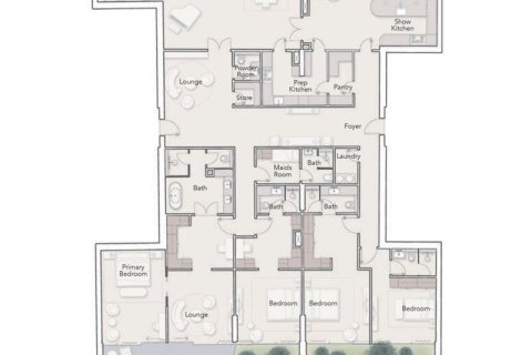 Penthouse lakás az OCEAN HOUSE lakóparkban itt: Palm Jumeirah, Dubai, EAE, 5 hálószoba, 1304 m², azonosító: 704878 - fénykép 10