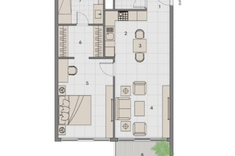 Lakás itt: Al Hamra Village, Ras Al Khaimah, EAE, 1 szoba, 45 m², azonosító: 704659 - fénykép 5